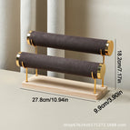 Gray velvet double layer detachable bracelet holder