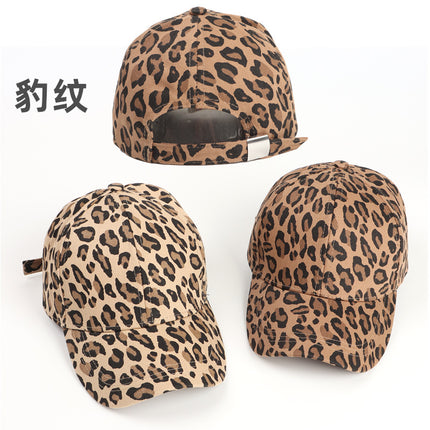 Summer sun protection leopard print baseball cap for men and women cross-border sunshade UV protection outdoor mountaineering fishing cap