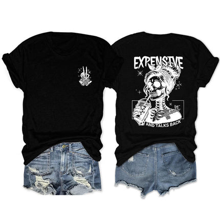 Amazon cross-border foreign trade expensive difficult and summer new fashion trend short sleeve women
