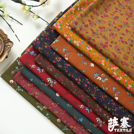 Hemp Cotton Digital Printing Fabric Printing Cotton and Linen Clothing Fabric Vintage Handmade DIY Tablecloth Patchwork Southeast Asia
