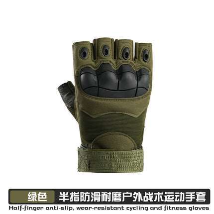 Customized Half-Finger Sports Gloves for Men, Outdoor Cycling Training Protective Wear-Resistant Fitness Touch Screen Tactical Gloves Wholesale