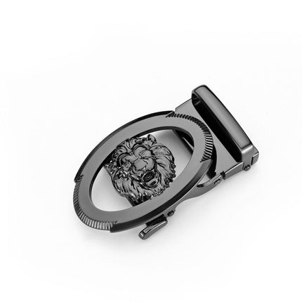 Men's Genuine Leather Belt with Alloy Automatic Buckle, High-End Cowhide Belt, Men's Accessory, Pants Belt, Cross-Border Trade