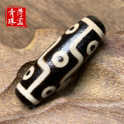 Wholesale High-Quality Xizang Dzi Beads, Old Agate Dragon Dzi Beads, Nine-Eye Dzi Beads, Xizang Agate Dzi Beads, Loose Bead Accessories