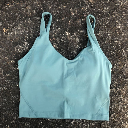 Women's Solid Color U-Shaped Sexy Back Fitness Yoga Training Tight Sports Underwear Breathable Running Vest TANK