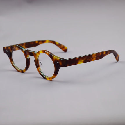New Niche Retro Round Frame Stylish Classic Daily Versatile Plate Glasses Frame for Men and Women with Myopia and Anti-Blue Light