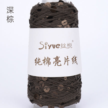 Siyue pure cotton sequined yarn size beads 3+6 hand-woven yarn tube yarn factory wholesale wool ball cross-border