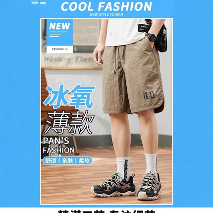 Japanese Retro Tooling Shorts Summer Men's Washed Cotton Elastic Micro Elastic Comfortable Sports Tooling Shorts Shorts