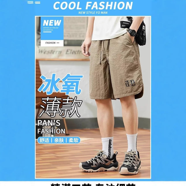 Japanese Retro Tooling Shorts Summer Men's Washed Cotton Elastic Micro Elastic Comfortable Sports Tooling Shorts Shorts