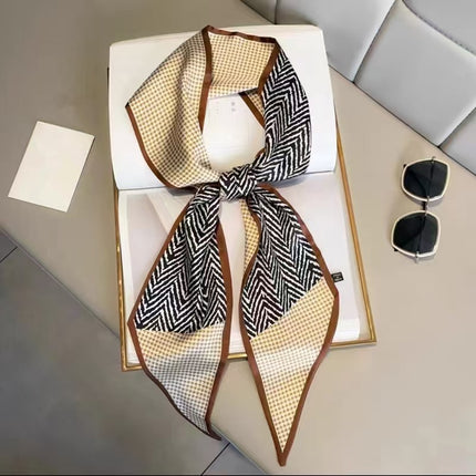 2025 New Long Scarf Korean Style Printed Temperament Scarf Summer Fashion Decorative Bangle Scarf Factory Wholesale