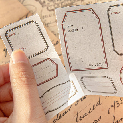 Sugar poem label note book time recorder original retro literature DIY material decoration base note paper