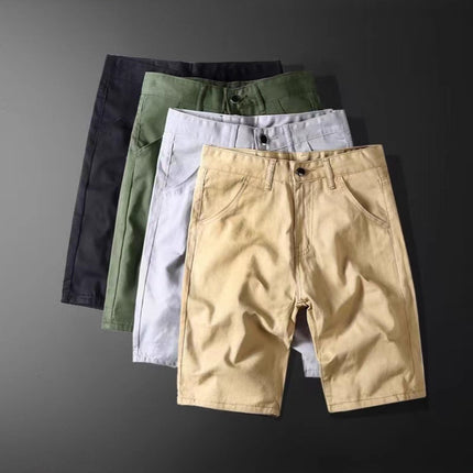 Men's Casual Shorts for Summer, Trendy Loose-Fitting Youth Mid-Length Shorts, Beach Shorts, Five-Point Pants for Outdoor Wear