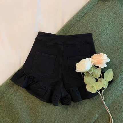 Live room dance anchorwoman costume sexy hot girl disco dancing shorts pure desire wind ruffled skirt pants hot pants