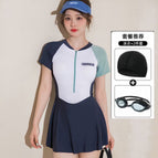 6341 green color matching plus swimming goggles / Please order free size for wholesale