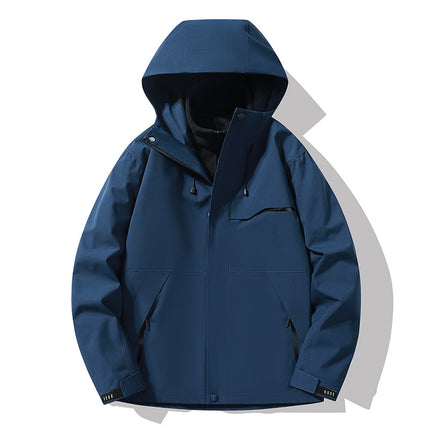 Outdoor Jacket Three-In-One Jacket for Men and Women, Polar Fleece Liner, Removable Two-Piece Set, Printed Logo, Unisex