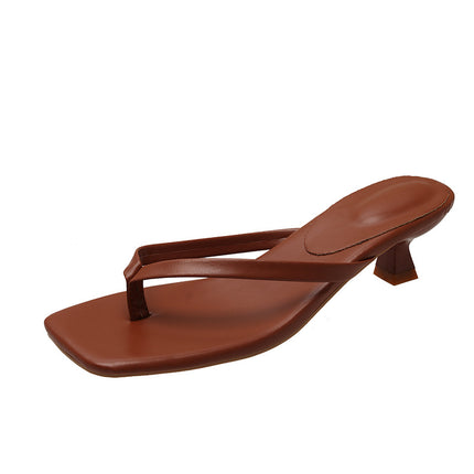 Square Toe Casual Beach Flip-Flops Women's Cross-Border Summer New European and American Foreign Trade Stiletto Women's Wholesale