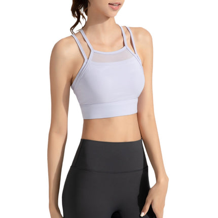 Athena lulu new yoga sports underwear women's back nude shockproof bra running fitness vest
