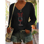 Black-horn wine glass / S
