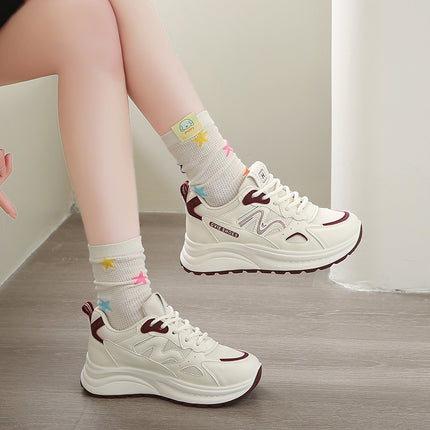 Thick-soled Torre Shoes Women's Spring and Summer 2025 New Leg Length Increased Breathable Fashion Trend sneaker Students