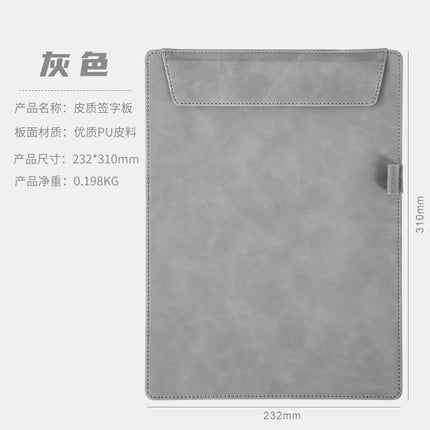 A6 document splint business office meeting leather writing pad manager magnetic folder logo signature board