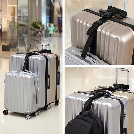 Luggage Connector Elastic Strap to Connect Suitcase Belt Multi-Functional Travel Trolley Case Adjustable Strap