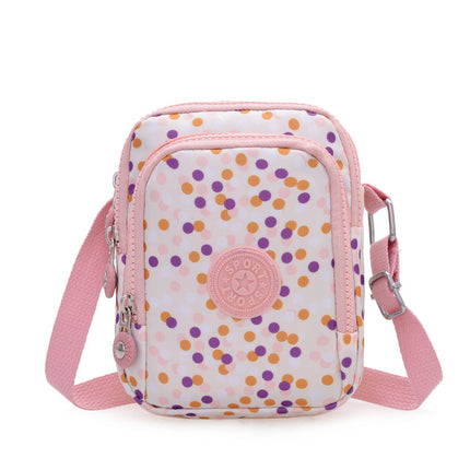 2025 New Mini Vertical Mobile Phone Bag Casual Printed Casual Crossbody Bag Oxford Easiest for Match Fashion Shoulder Women's Bag