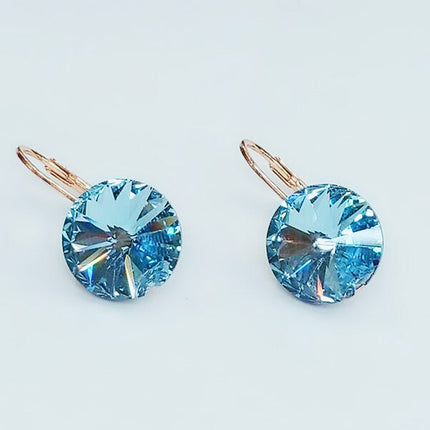 Austrian Crystal Earrings Women's Elegant South Korea Personalized All-match Simple Ear Stud Ear Stud Elegant Skinny Fashion New Style