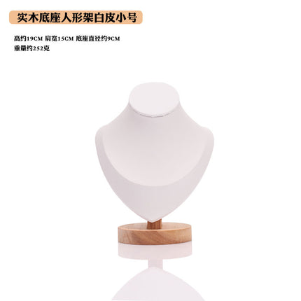 Factory Solid Wood Necklace Display Stand Bracelet Pendant Jewelry Display Rack Figure Model Neck Counter Display Props