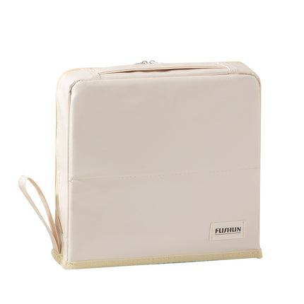 Vertical Cosmetic Bag with Large Capacity and High Aesthetic Appeal, Pu Handbag, Eyeshadow Case, Travel Partitioned Pencil Case, Storage Bag