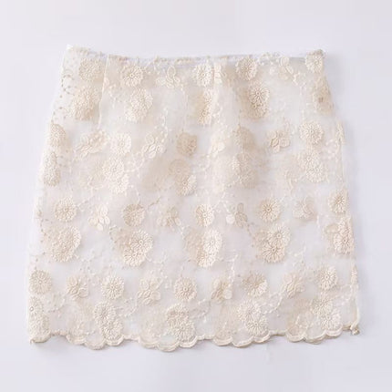 Lace Fart Curtain Skirt Advanced Sense Fart Curtain Stacked Spring Niche Design Korean Style Lace Apron Cover Skirt Sweet