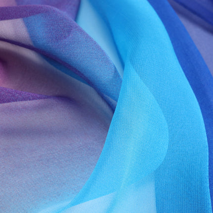 Summer Thin Silk Scarf Soft Breathable Small Qiao Qi Scarf Rainbow Gradient Color Scarf Women's Sunscreen Shawl Etiquette Silk Scarf