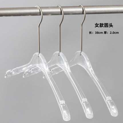 Acrylic clothes hanger clothing store special clothes hanger women's clothes rack non-slip seamless clothes hanger pants clip transparent clothes hanger
