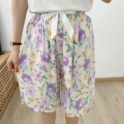 Cotton Silk Sleep Shorts for Women, Summer Thin Style, Trendy Artificial Cotton, Can Be Worn Outside, Japanese Style, Cute Home Wear