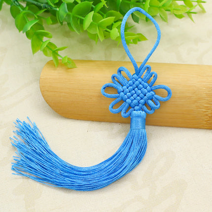 Small Chinese Knot Wholesale, Square Knot Tassel Pendant, Fan Bookmark, Ancient Style Long Tassel Pendant, Red