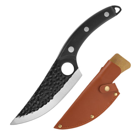 Yangjiang knife hand-forged hammer pattern kitchen knife bone-cutting knife slaughter knife killing fish peeling and cutting cattle high hardness chef knife