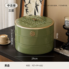 Three layers of fruit plate-medium green