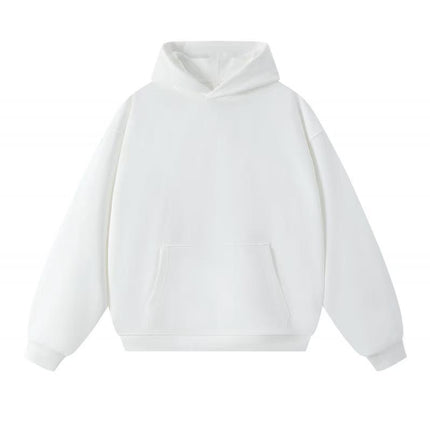 Trendy Brand Heavyweight 400g Terry Crewneck Sweatshirt Couple Pullover Autumn and Winter Thickened Coat Solid Color Loose Unisex Top