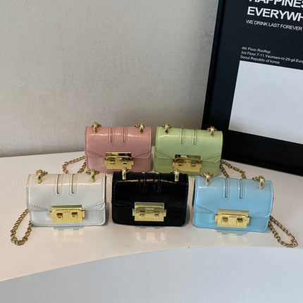 Fashion Lock Mini Small Square Bag New Fashion Western Style Red Bag Small Casual Shoulder Crossbody Bag