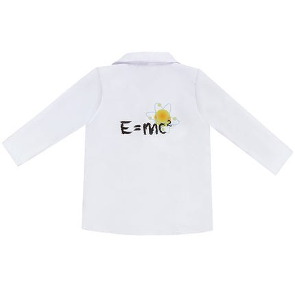 Children's Crazy Scientist Doctor Einstein White Coat Performance Scientific Experimenter Role Play Cosplay Costume