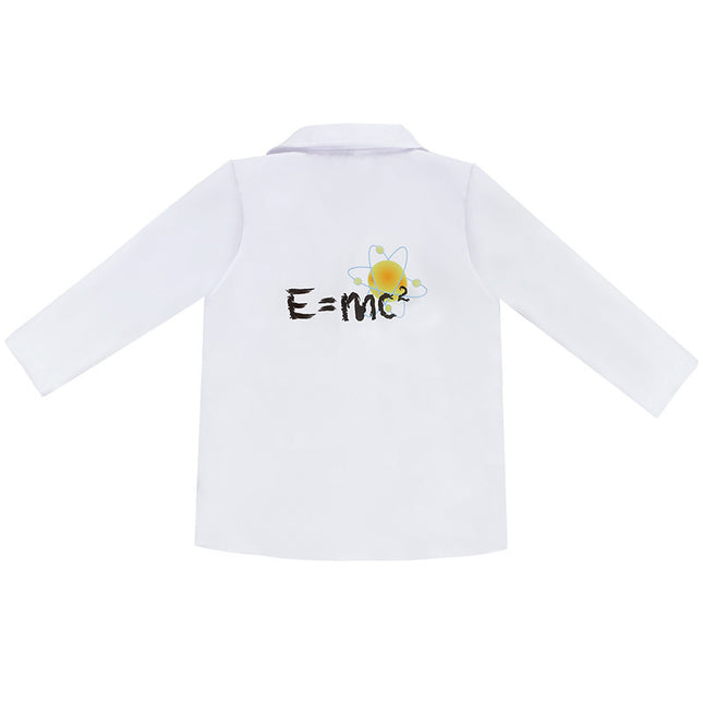 Children's Crazy Scientist Doctor Einstein White Coat Performance Scientific Experimenter Role Play Cosplay Costume