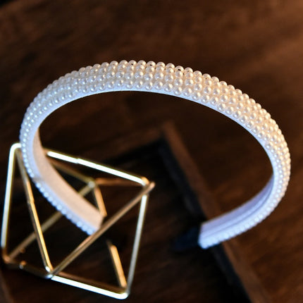 European and American Imitation Pearl Hair Band French Retro Hair Stamp Summer High-end Headband Women's New Super Fairy Hair Accessories