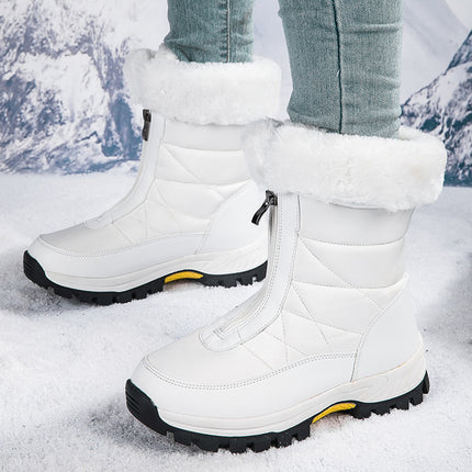 Outdoor Snow Boots for Women 2025 Winter New Style Fleece-Lined Cotton Boots Women's Cross-Border Large Size Outdoor Fleece-Lined Warm Boots