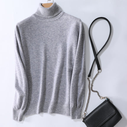 Woolen sweater women's 100 pure wool knitted bottoming shirt autumn and winter New turtleneck cashmere inner pullover sweater