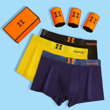 HOT Magnet Temperature Sense Technology Men's Underwear Boxers Breathable Boys' Boxers Shorts Gift Box Canned