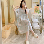 Small wave dots on blue background / One size fits most (can be worn by many)