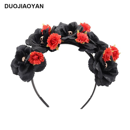 Spider Flower Party Halloween New Flower Headdress Hair Hoop Wholesale Makeup Personality European and American Cosplay