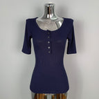 Dark blue short sleeve / Free size