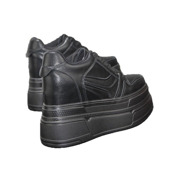 Inner Height 14cm Women's Shoes Autumn New Thick Bottom Platform 12cm Small White Shoes Small Casual Sports Board Shoes
