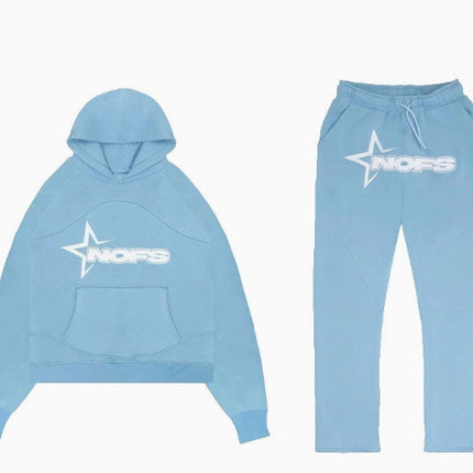 Y2K New Long Sleeve Noes Hoodie Suit Sweatshirt Two-Piece Punk Band Rock Clothing Streetwear