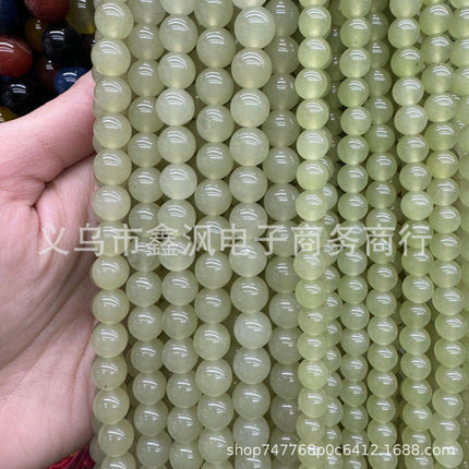 Optimized Sapphire Xiu Jade Round Beads Plus Color Hetian Jade Beads DIY Jewelry Accessories Hot Selling Semi-Finished Products Wholesale