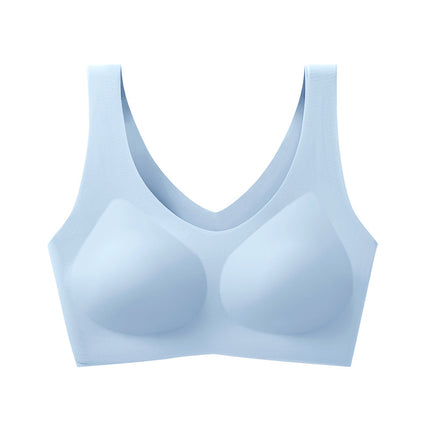 5Ut Genuine Fixed Cup Large Size Bra Without Rims for Women with Big Breasts Showing Small Breasts Seamless Cup All-In-One Vest for Women